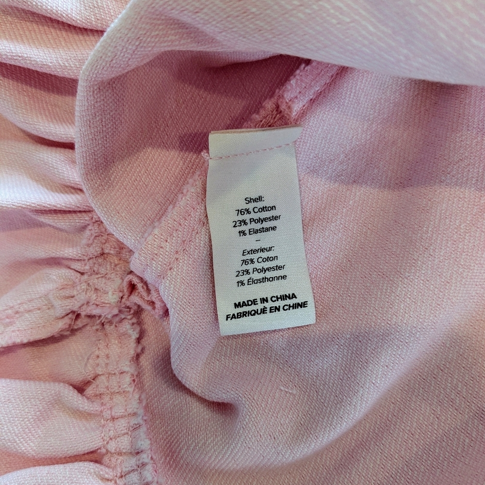 CINQ A SEPT JOSI Pink Quartz Denim Mini Ruffle Dress Sz 8 NWT Romantic Feminine - Picture 16 of 16